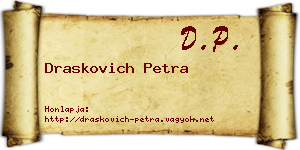 Draskovich Petra névjegykártya